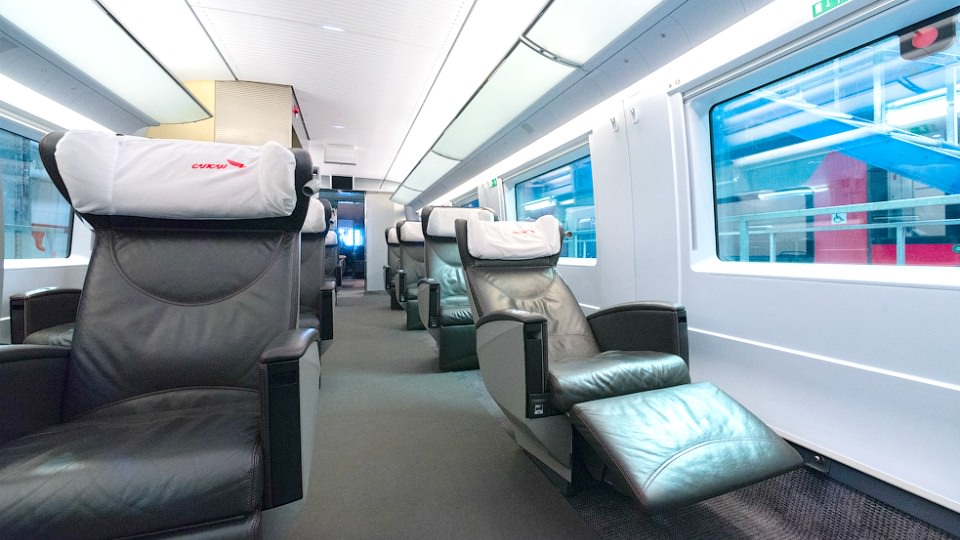 Seats location in Premium class on Sapsan train